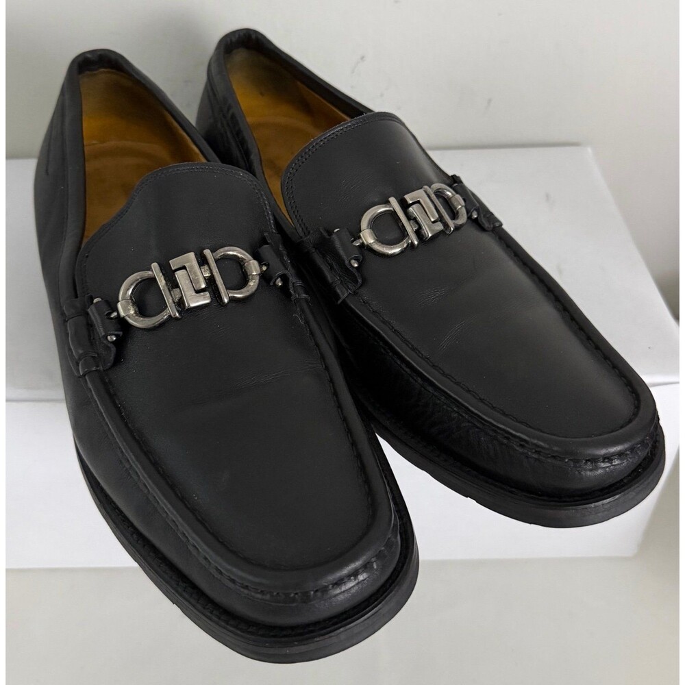 Johnston & Murphy Men’s Black Leather Slip-On Dress Loafer US 9.5M Italy